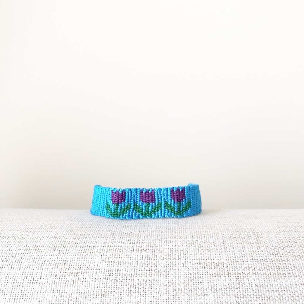 Handmade tulip floral friendship Bracelet
